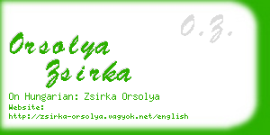 orsolya zsirka business card